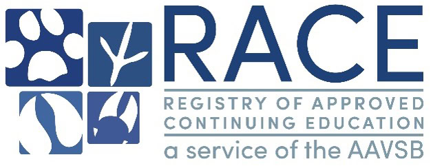 RACE logo with animal icons and text reading "Registry of Approved Continuing Education, a service of the AAVSB."